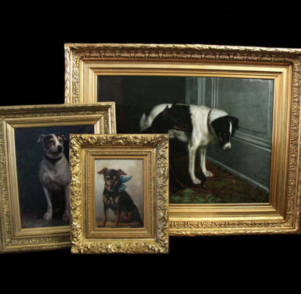 large collection 19th century dog paintings on www.monartsgallery.com