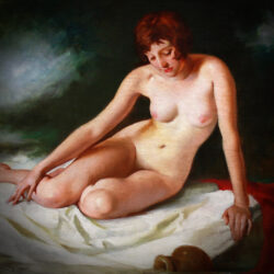 Bathing nude by Maria Szantho