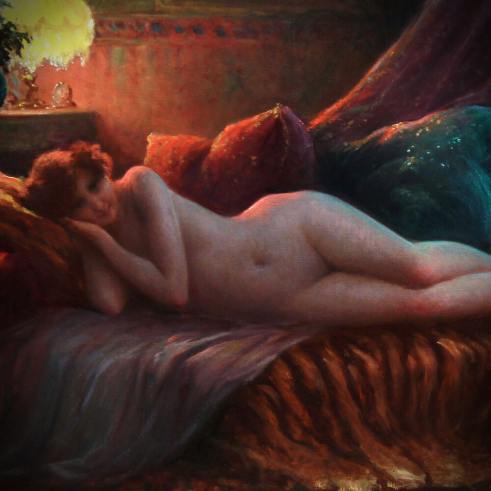 nu allongé sur un divan oil on canvas 1927
