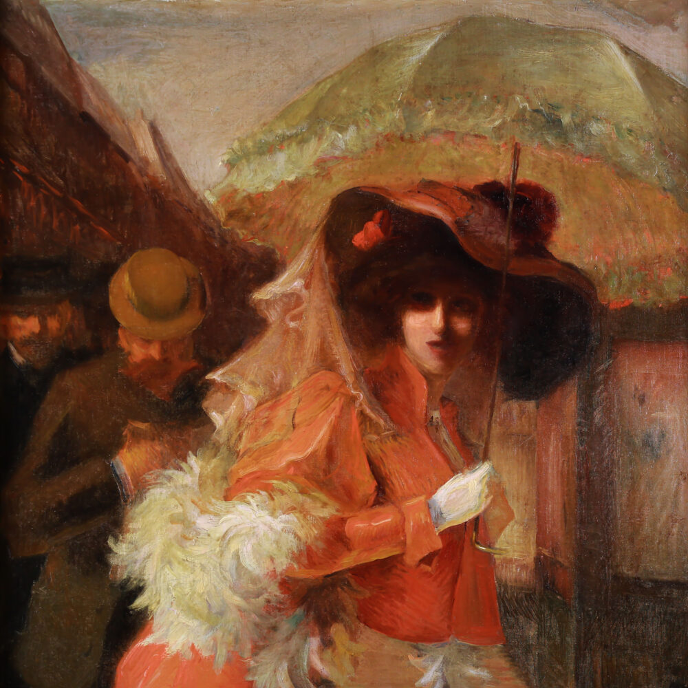 Georges Redon (1869-1943) L'éléganta à l'ombrelle