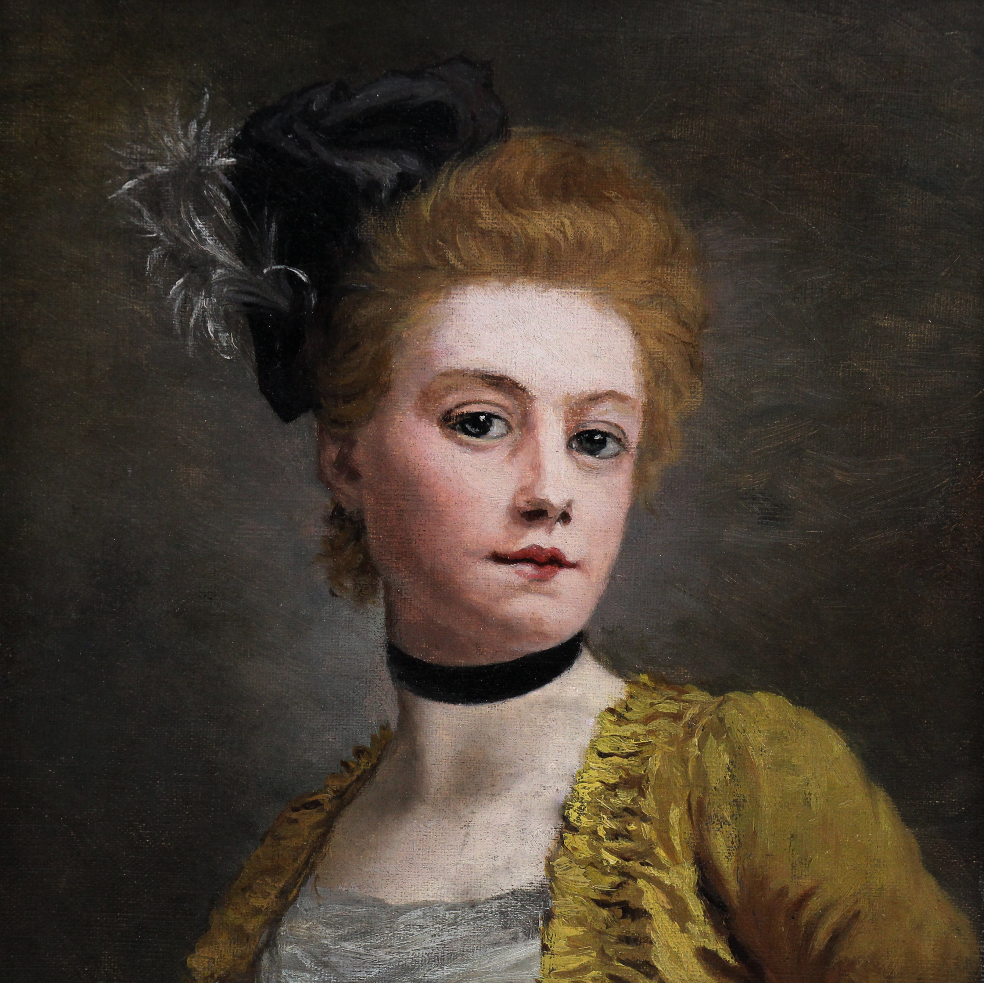 Original Antique Portrait Painting