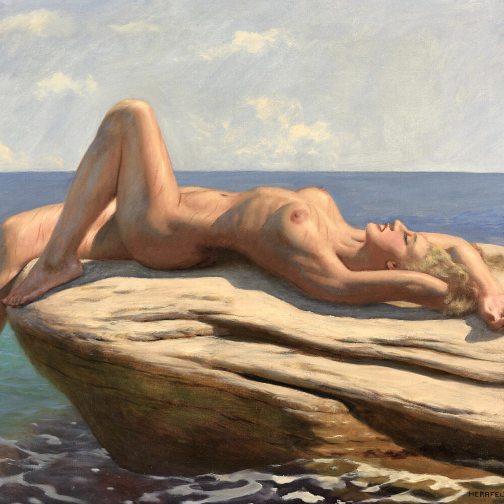 reclining nude Marcel René Herrfeldt Monarts Gallery 1