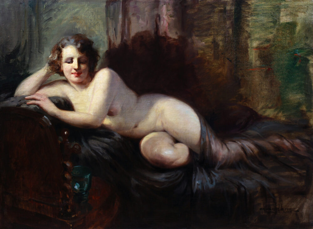 reclining nude by Charles Van Roose