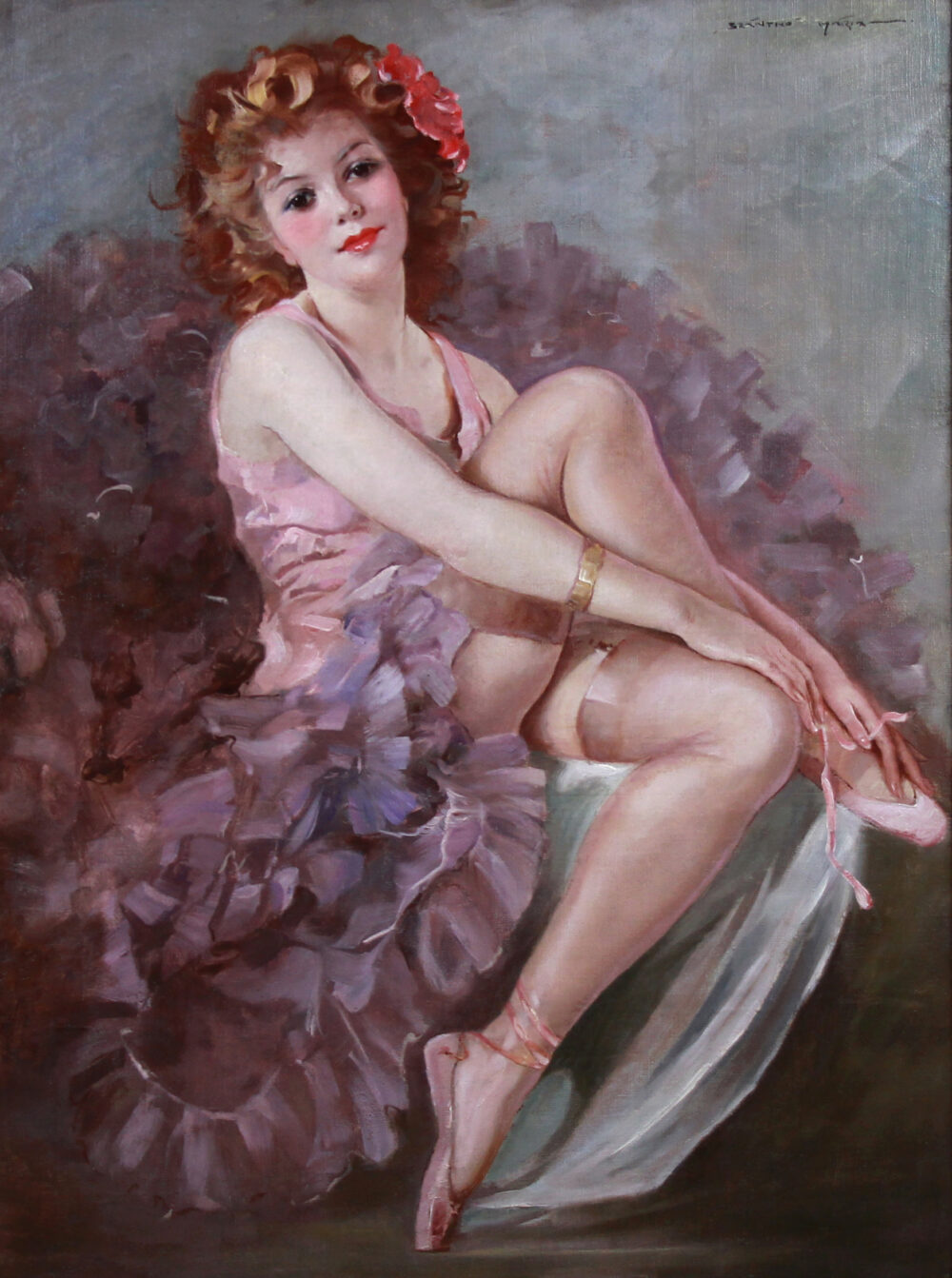 Seated ballerina by Maria Szantho